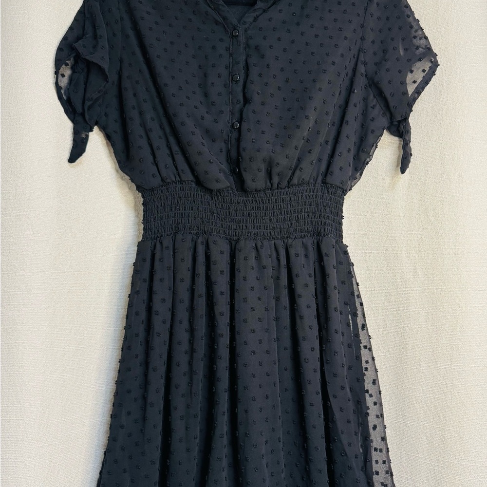 J for Justify Navy Textured Midi Dress